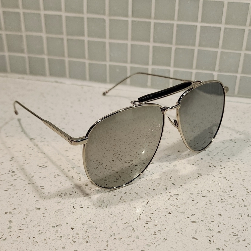 Thom Browne Silver Sunglasses